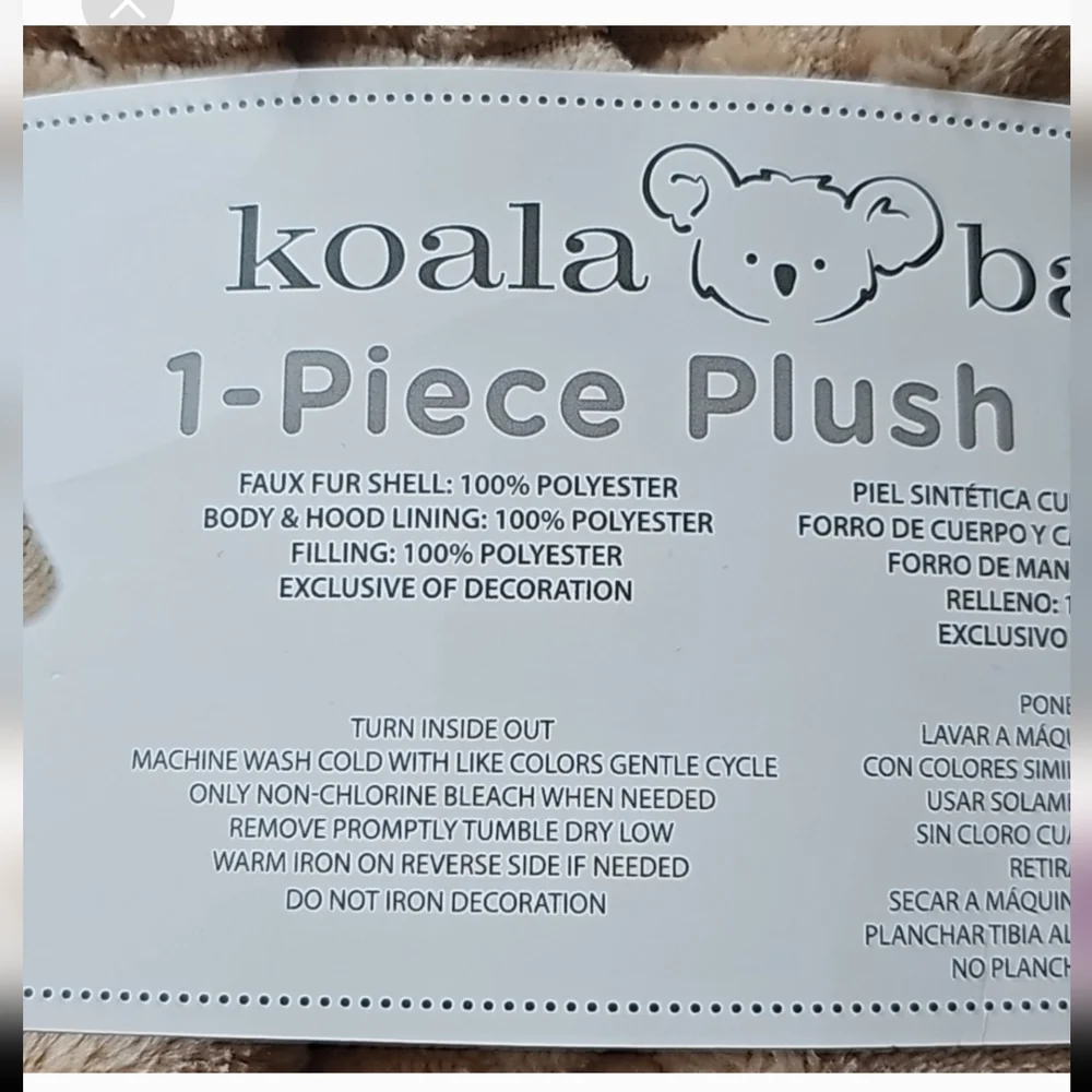 KOALA BABY 1 PIECE PLUSH PRAM KOALA BABY INFANT 1-PIECE FLEECE JUMPER li…